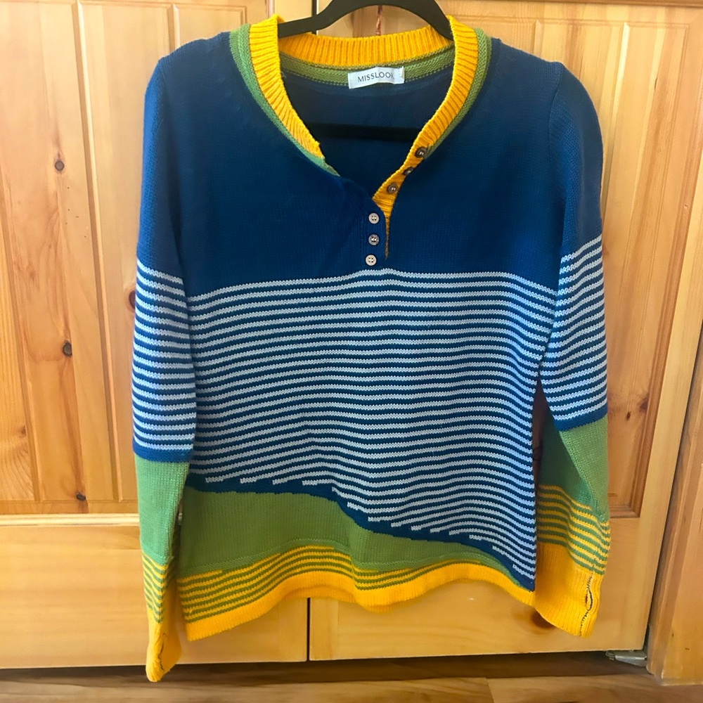 Misslook Colorful Knit Sweater Size M